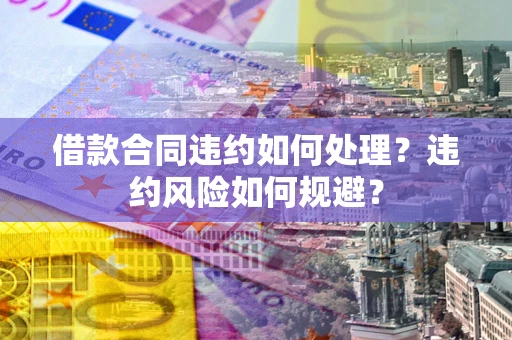 武汉借款合同违约如何处理？违约风险如何规避？