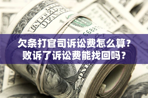 武汉欠条打官司诉讼费怎么算？败诉了诉讼费能找回吗？