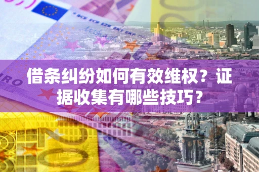 武汉借条纠纷如何有效维权？证据收集有哪些技巧？