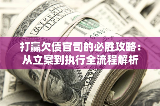 武汉打赢欠债官司的必胜攻略：从立案到执行全流程解析